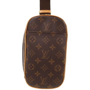 Louis Vuitton Monogram Leather Brown Pochette Ganjou Body Bag